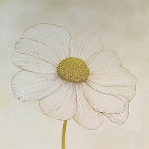 Blume in Beige und Gelb
