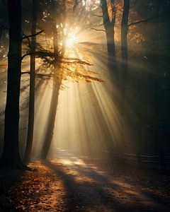 Sonnenaufgang im Wald
