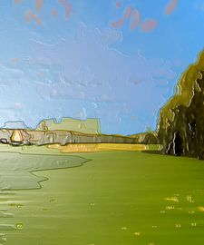 Tuinverdeling recreatie [origineel 60 cm x 50 cm] van Anna Kasten