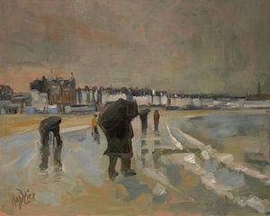 Warten am Strand von Weymouth