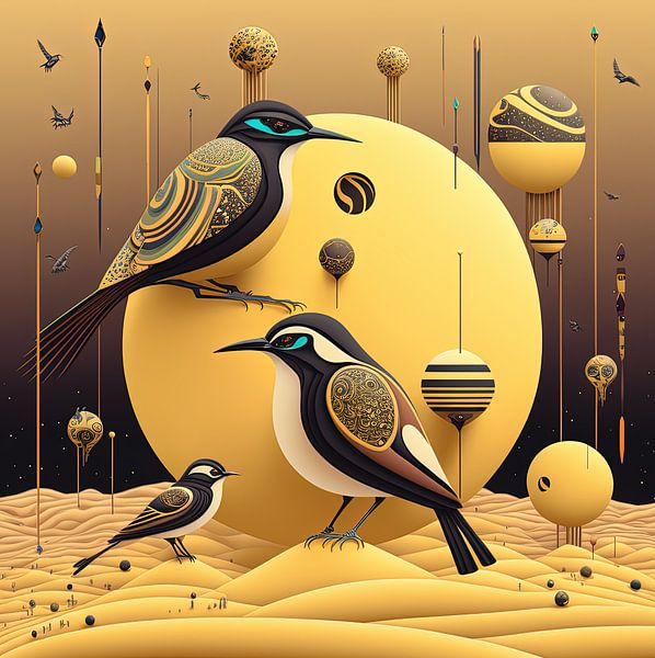 Vögel in Gelb von Captain Chaos