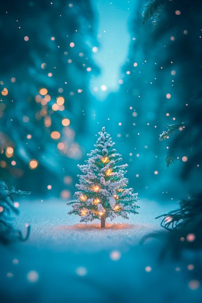 Winter forest Christmas by Poster Art Shop