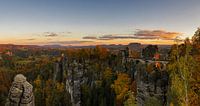 Coucher de soleil au pont Bastei