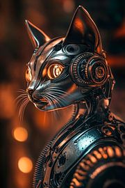 Roboterkatze mit futuristischem Design von Poster Art Shop