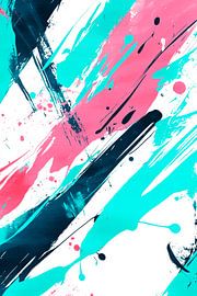 Structures de couleurs abstraites - Dynamiques et vives sur Poster Art Shop