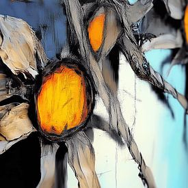 Abstracte bloemen van Ton Kuijpers