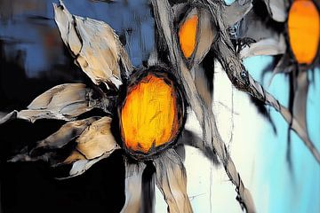 Abstracte bloemen van Ton Kuijpers