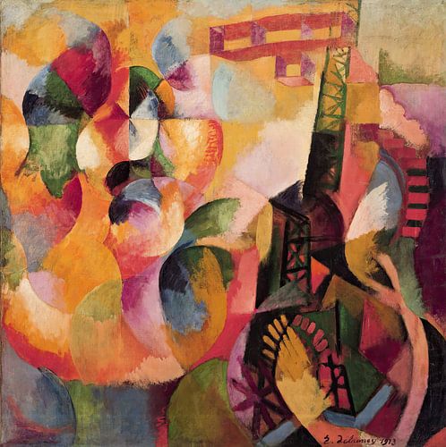Sonne, Turm, Flugzeug (1913) von Robert Delaunay