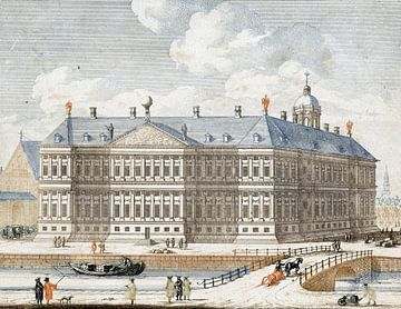 Jan van Call (I), Gezicht op het Stadhuis van Amsterdam vanaf het Singel, Jan van Call (I), 1675 - 1 van Atelier Liesjes