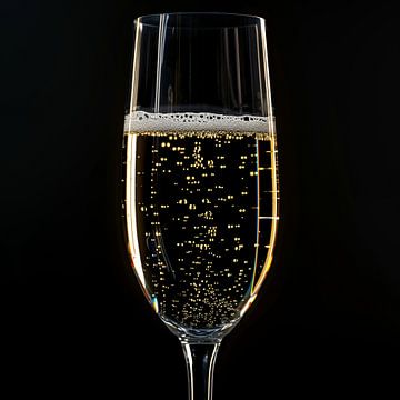 Champagne glas portret van TheXclusive Art