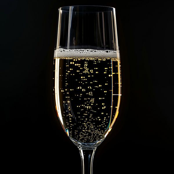 Champagnerglas-Porträt von TheXclusive Art