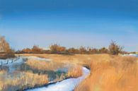 Winterlandschap met een blauwe hemel van Tanja Udelhofen thumbnail