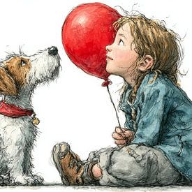 meisje met ballon van Gelissen Artworks