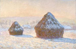 Grainstack am Morgen Schnee-Effekt, Claude Monet