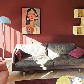 Customer photo: Colourful, modern and abstract portrait by Carla Van Iersel, on ArtFrame