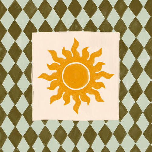 Zonnig ruitpatroon