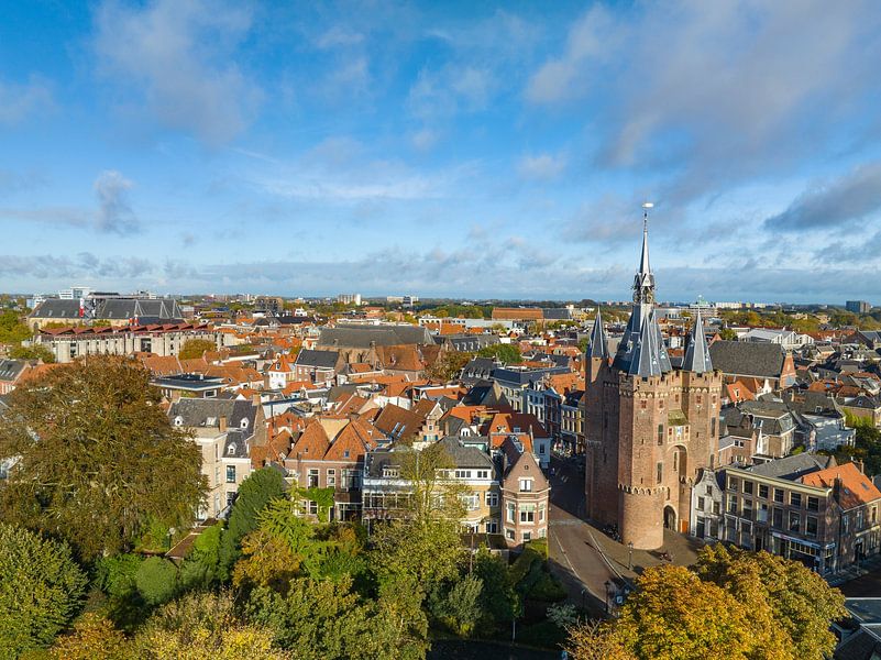 Zwolle city aerial view at the Sassenpoort by Sjoerd van der Wal Photography
