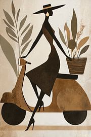 On her way | Driving Miss Beautiful by Marijke Trienekens