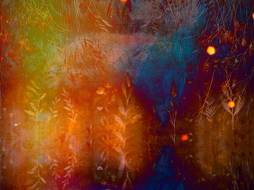 Scandinavische weide Fantasie nacht Abstractie