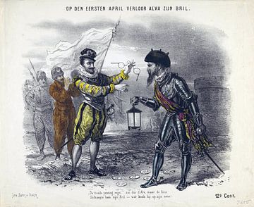 Karikatur über den Verlust von Den Briel durch den Herzog von Alva, 1572