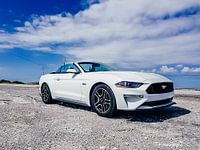 Cool picture of a beautiful white Mustang GT Convertible