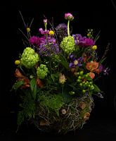 Bouquet varié en pot.