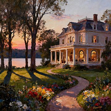 Amerikanisches Plantagenhaus 1 von Johannas Art Creations