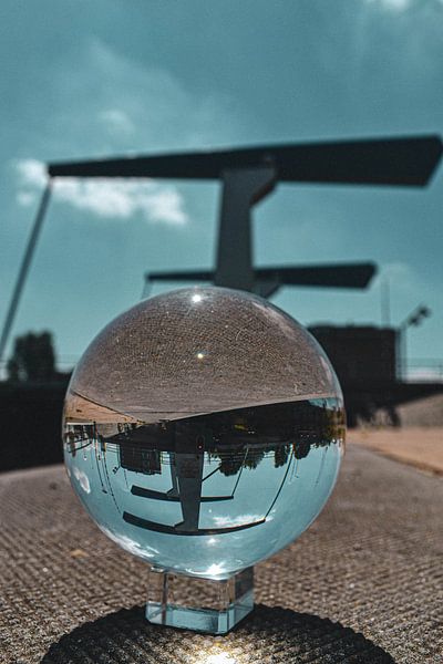 glass ball on the bridge in goes by Brent Lenaerts