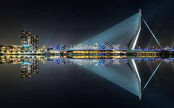 Erasmus Bridge Mirror 1