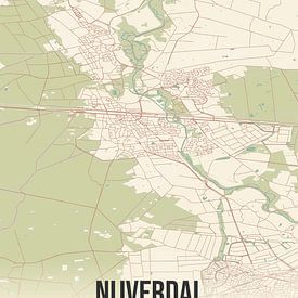 Vintage landkaart van Nijverdal (Overijssel) van MijnStadsPoster
