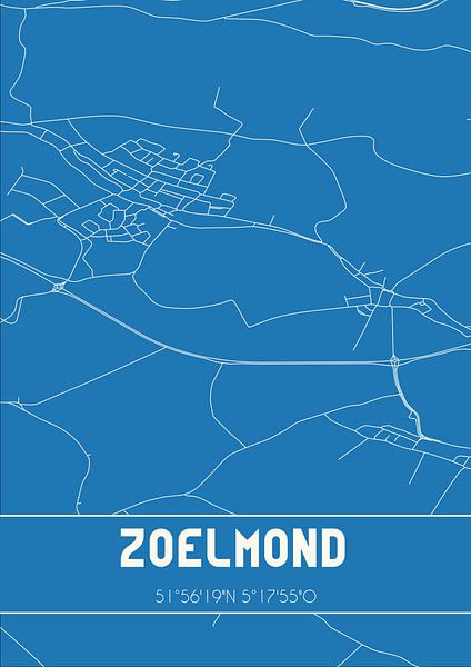 Blueprint | Map | Zoelmond (Gelderland) by Prints of Place