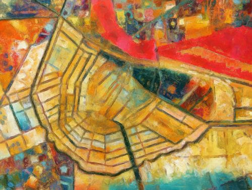 Amsterdam | Kaart van de Week | Goud-Rood