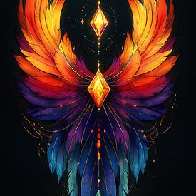 colourful symmetrical figure by Gelissen Artworks