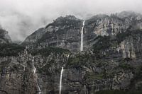 Waterfall in the fog