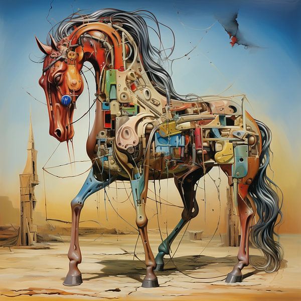 cheval mouvement couleurs surréalisme art lumière dynamique par gm_designs