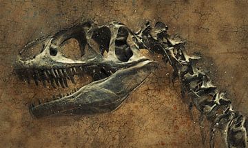 Fossiel van een dinosauriër van Bert Hooijer