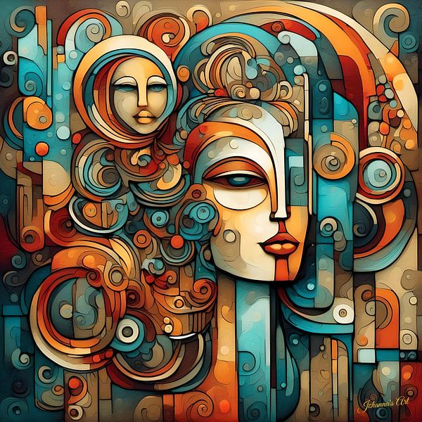 Hidden Narratives - Abstract Street Art 1 by Johannas Art Creations