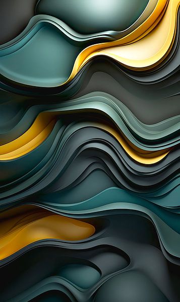 Dynamisch abstract schilderij van Virgil Quinn - Decorative Arts