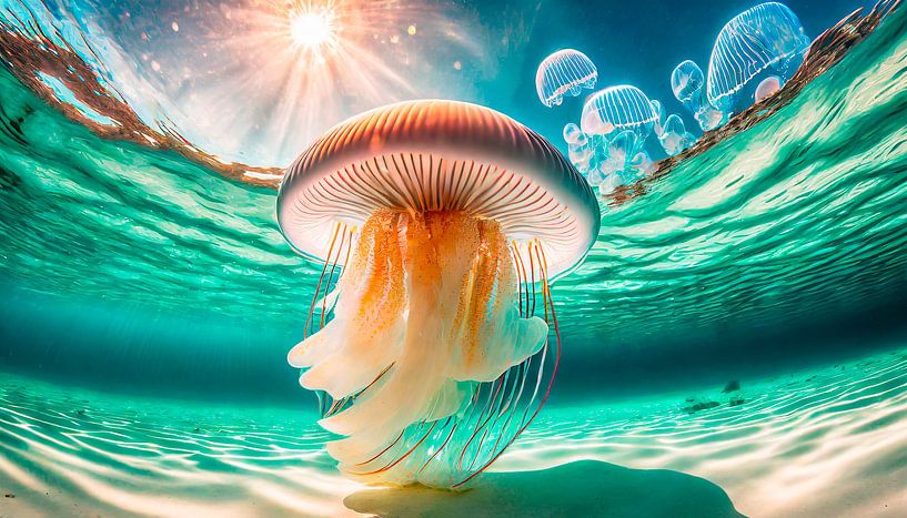 Quallen im Meer von Mustafa Kurnaz