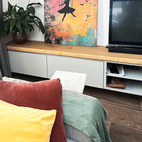 Klantfoto: Schommelen in avondlicht no.1 van Studio BB, op canvas