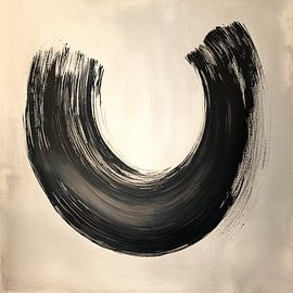 Coup de pinceau minimaliste en forme de U dans le style japonais sur Dream Designs art work