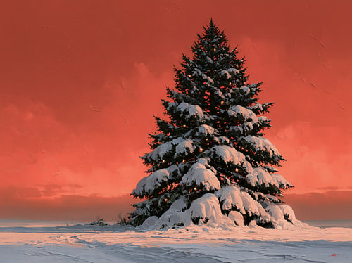 Waar de Winter in Rood Licht Droomt