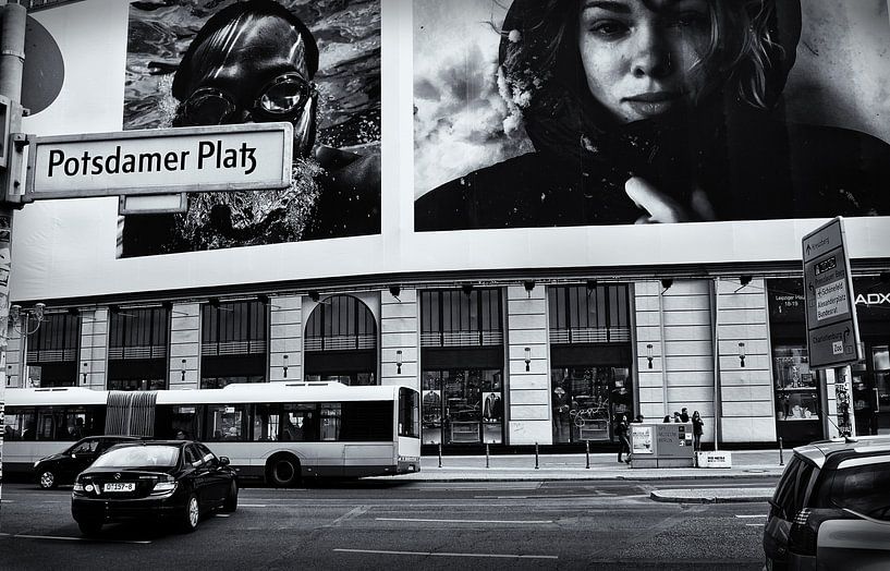 Berlin Potsdamer Platz black and white by Peter Hofwegen