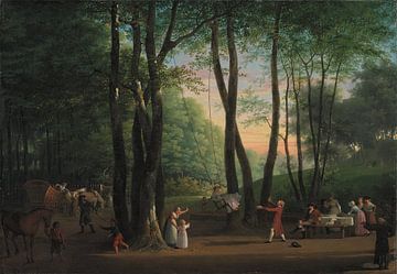 Jens Juel, Tanzen auf einer Lichtung in Sorgenfri nördlich von Kopenhagen, um 1800