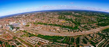 Utrecht in Panorama from the air I by Robbert Frank Hagens