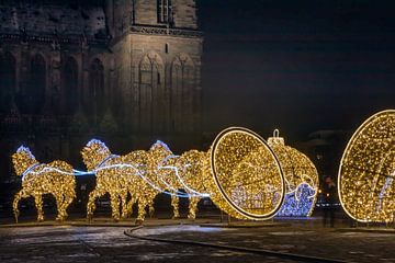 Magdeburger lichtwereld op het domplein