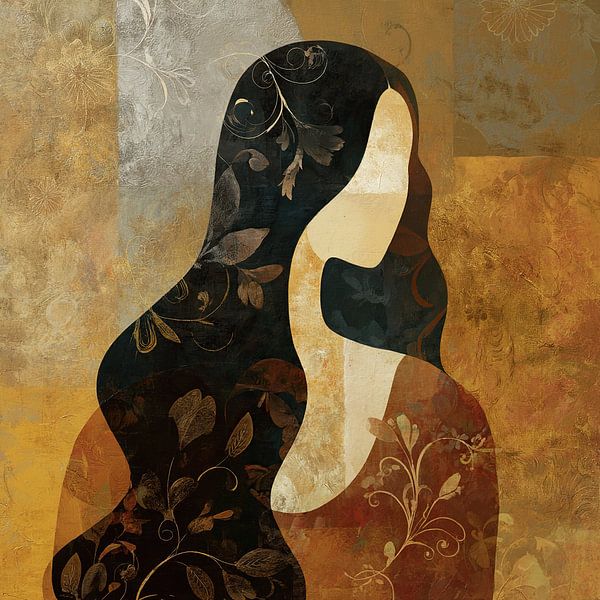 Woman with Flower Motif by Art Whims