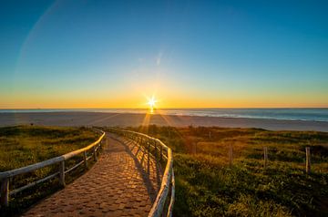 Zonsondergang Texel, vanaf de vuurtoren van Patrick van Oostrom