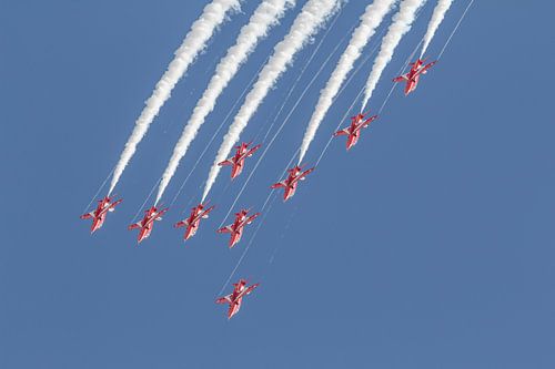 Die Royal Air Force Red Arrows für die Saison 2013.