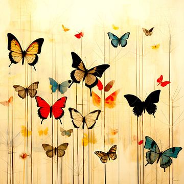 Kleurrijke vlinders van Lauri Creates